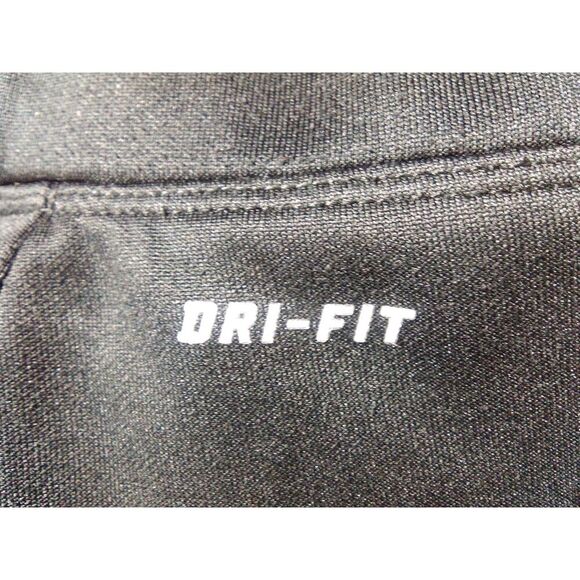 Nike DRI Fit Black Elastic + Drawstring Track Pants Zippered Ankles And Pockets - Picture 11 of 13